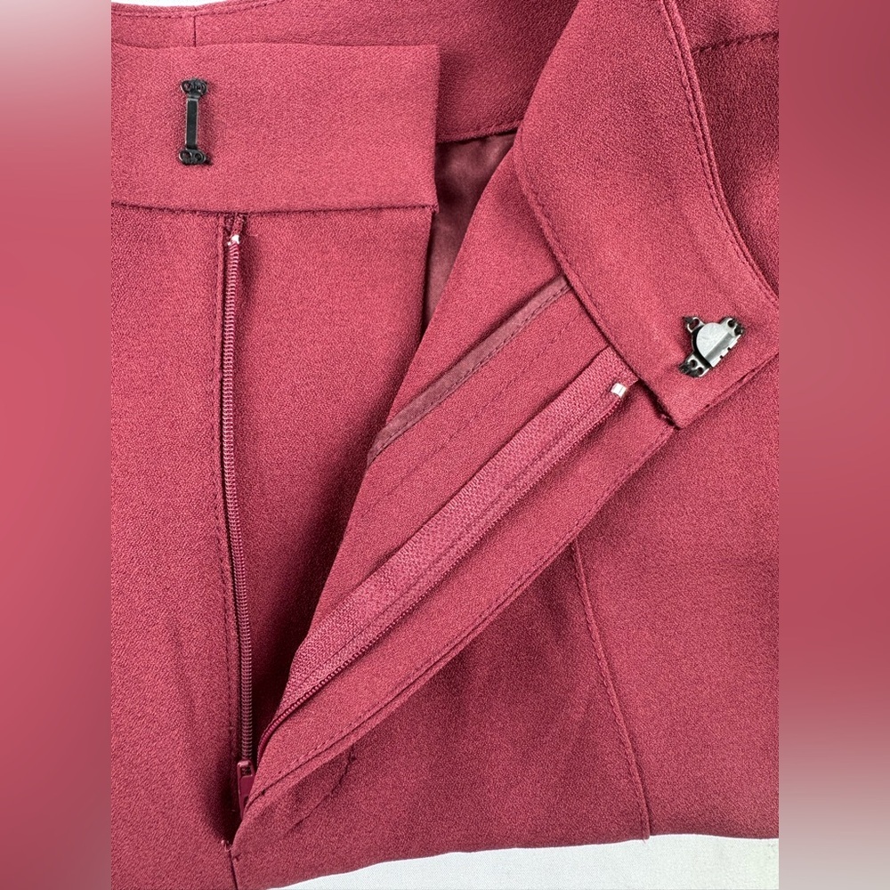 Jill Stuart Maroon Wide Leg Trouser - Picture 6 of 6